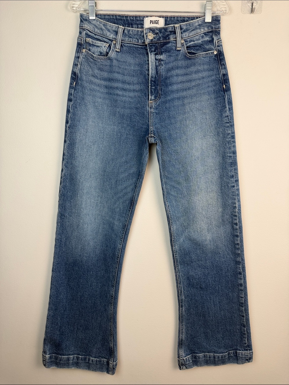 Paige Leenah Wide Leg High Rise Jean Organic Cotton Stretch Size 28 Clean Beauty - Picture 6 of 16